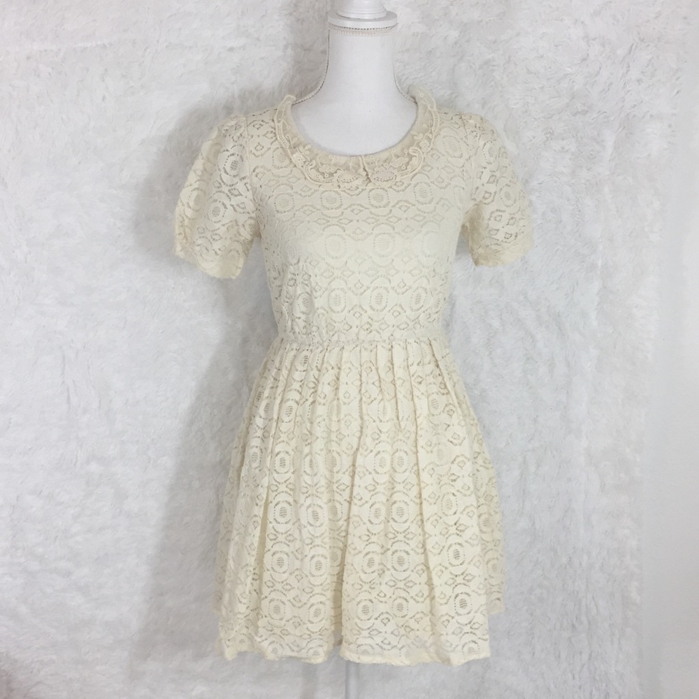 Cream Lace Dress